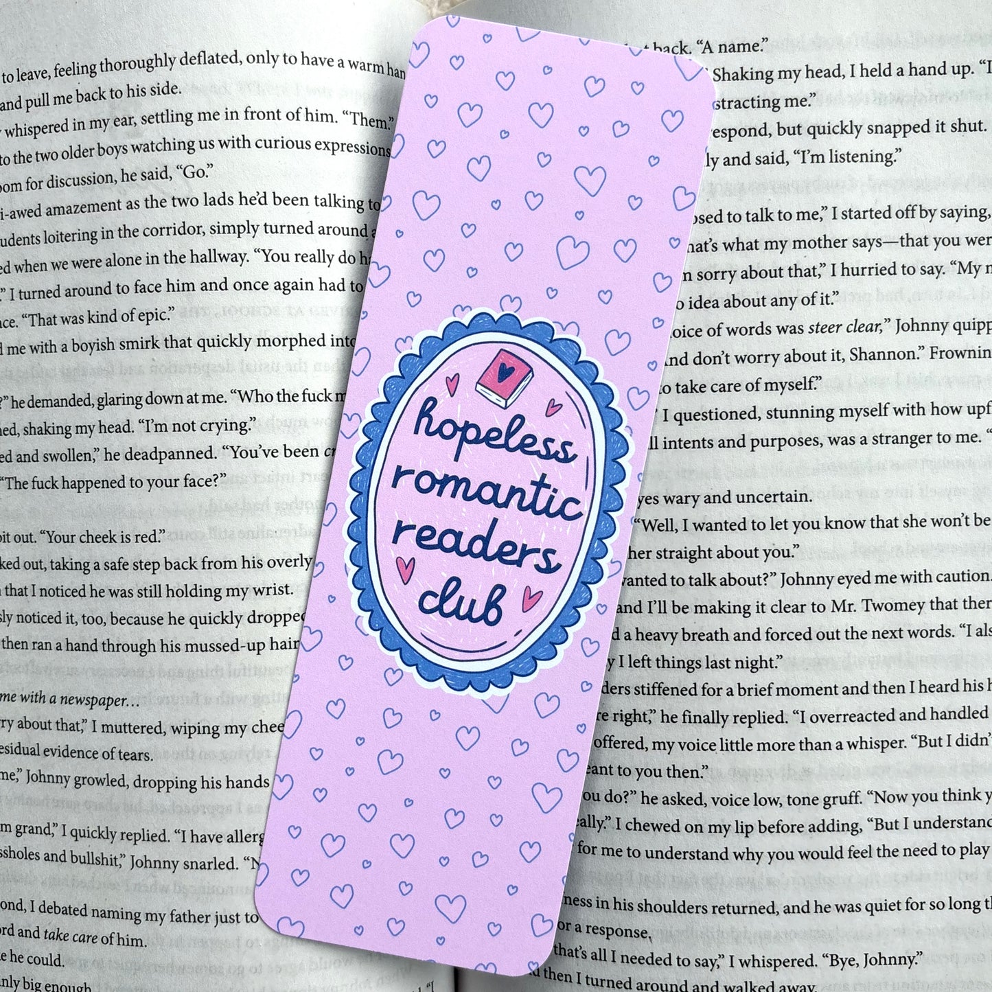 Hopeless Romantic Readers Club Bookmark
