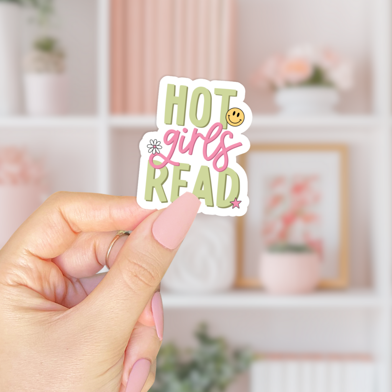Hot Girls Read Sticker