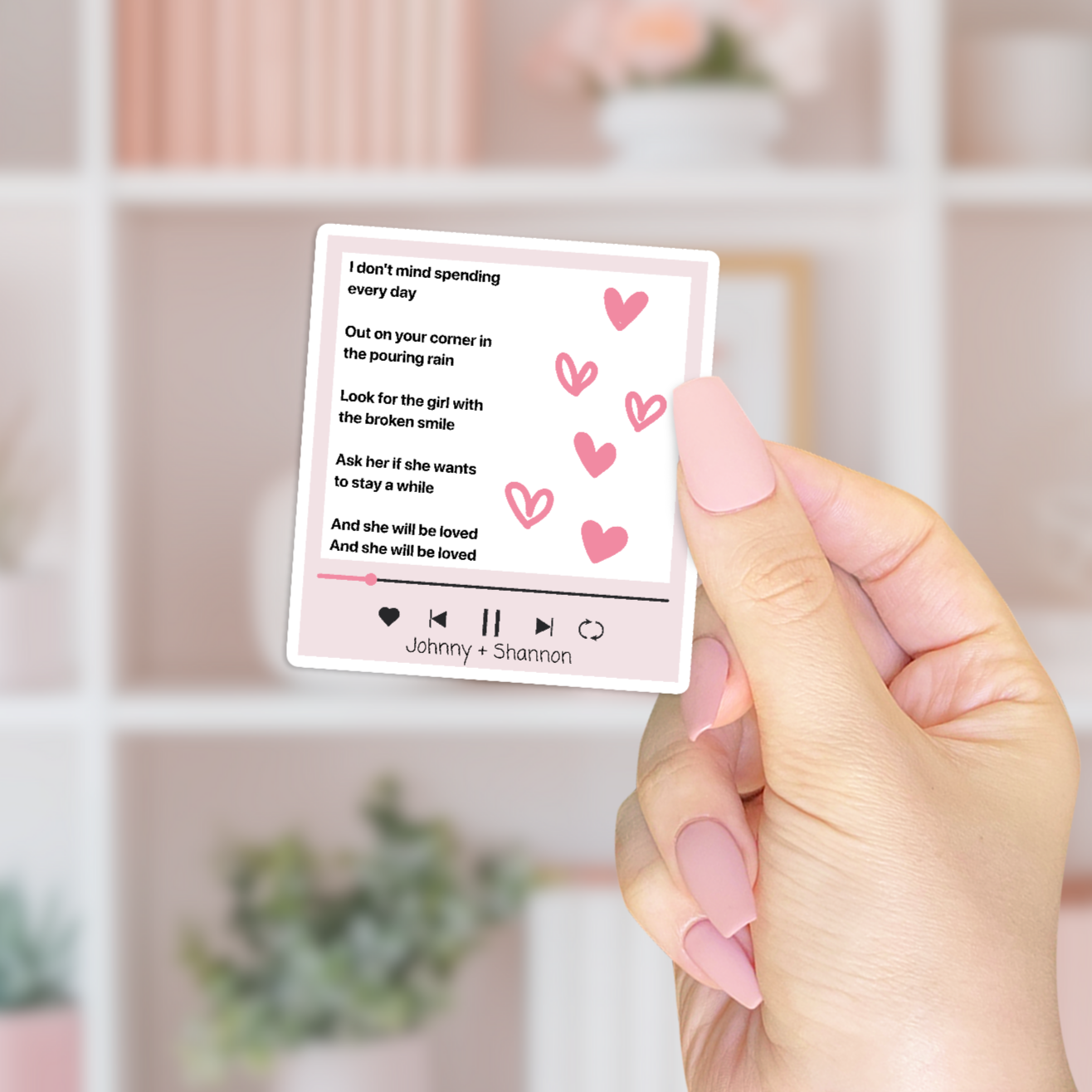 She Will Be Loved - Boys of Tommen Sticker (Johnny + Shannon)