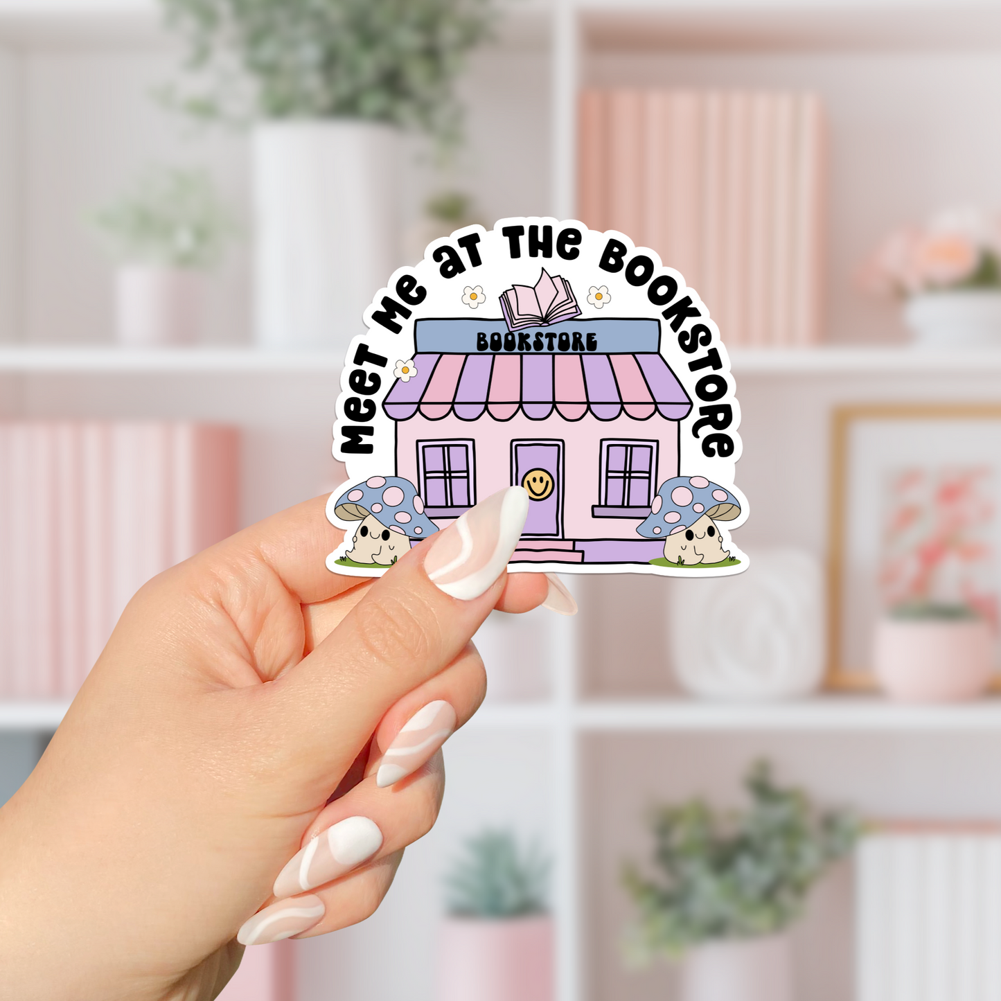 Meet Me At The Bookstore Sticker