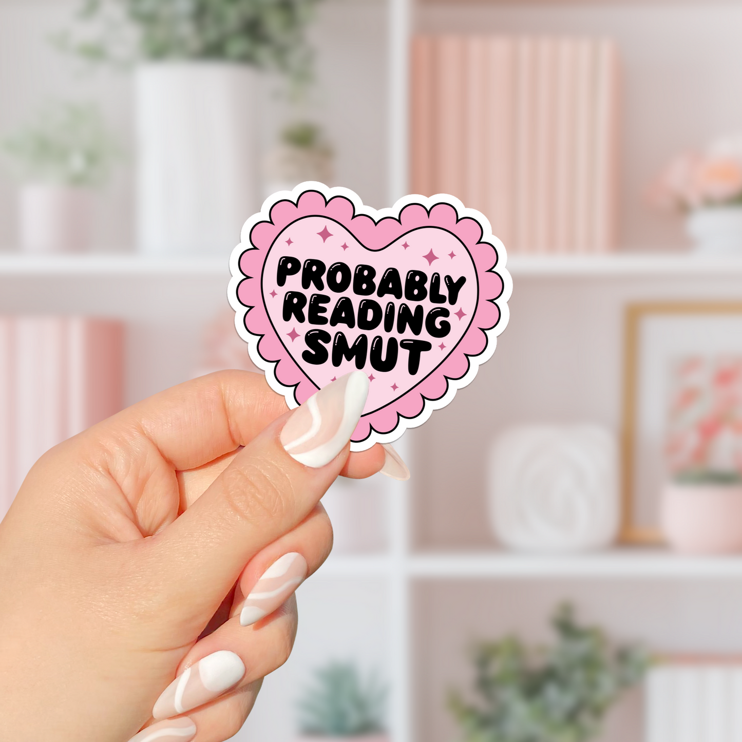 Probably Reading Smut Heart Sticker