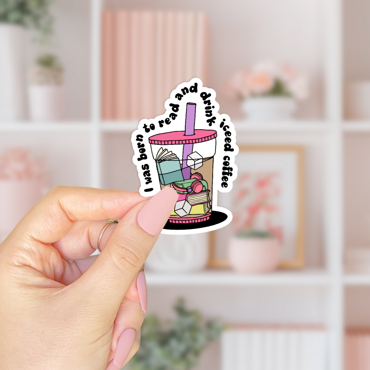 Iced Coffee & Reading Sticker