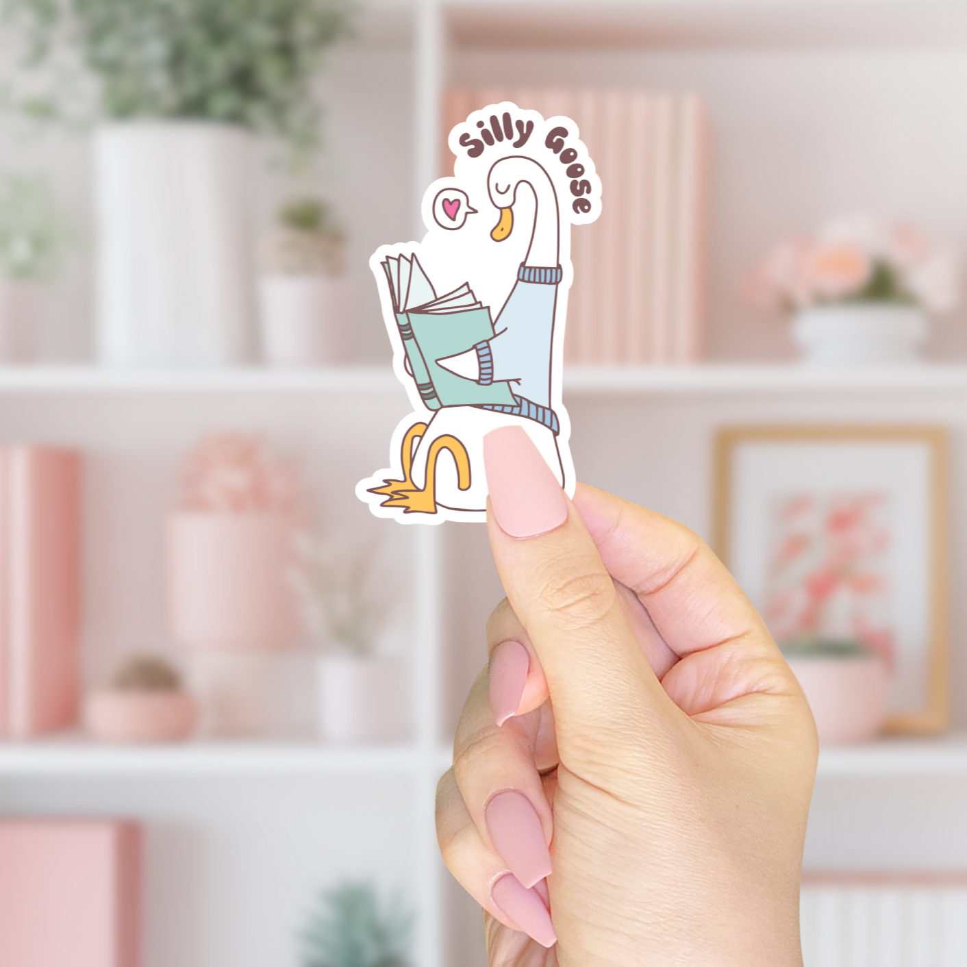 Silly Goose Reading Sticker