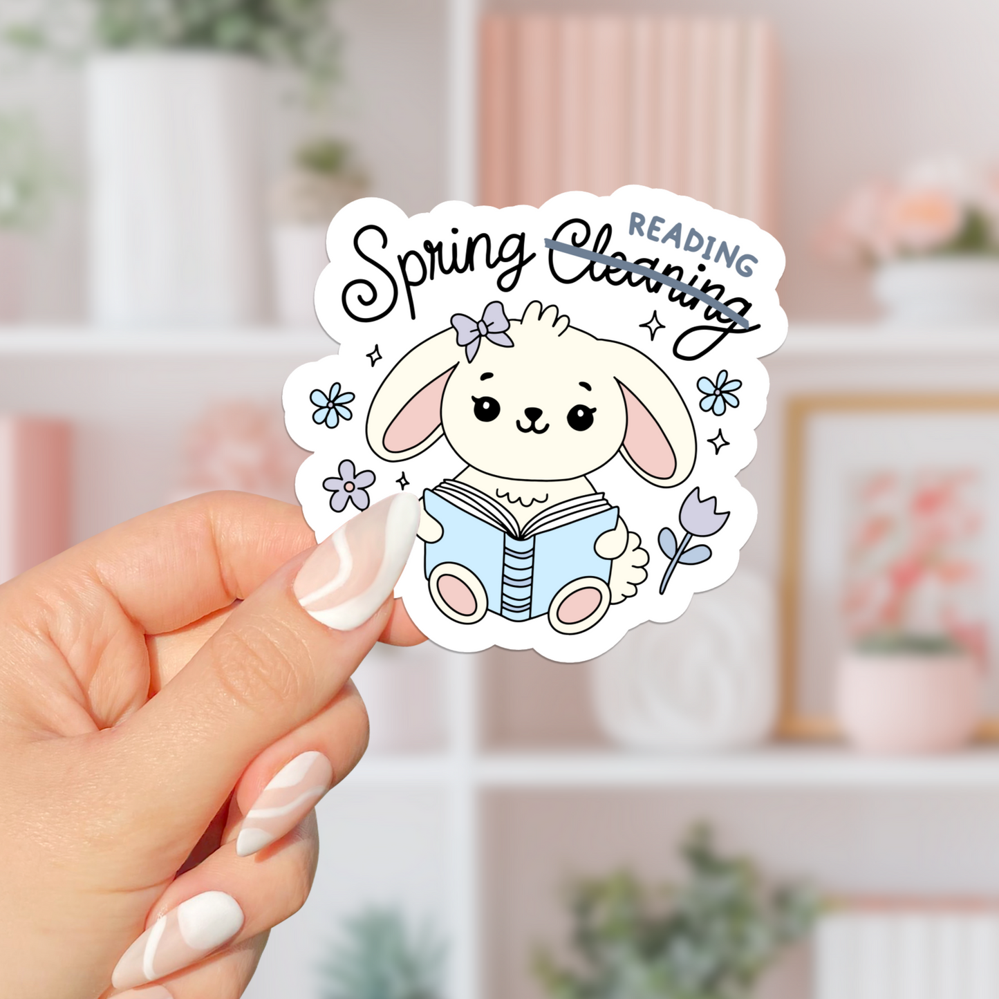 Spring Reading Sticker