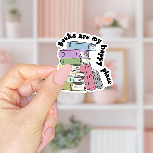 Books Are My Happy Place Sticker