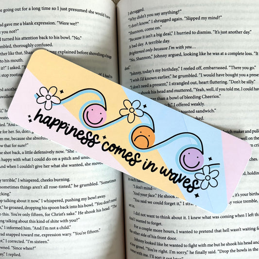 Happiness Comes In Waves Bookmark