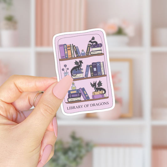 Library Of Dragons Sticker