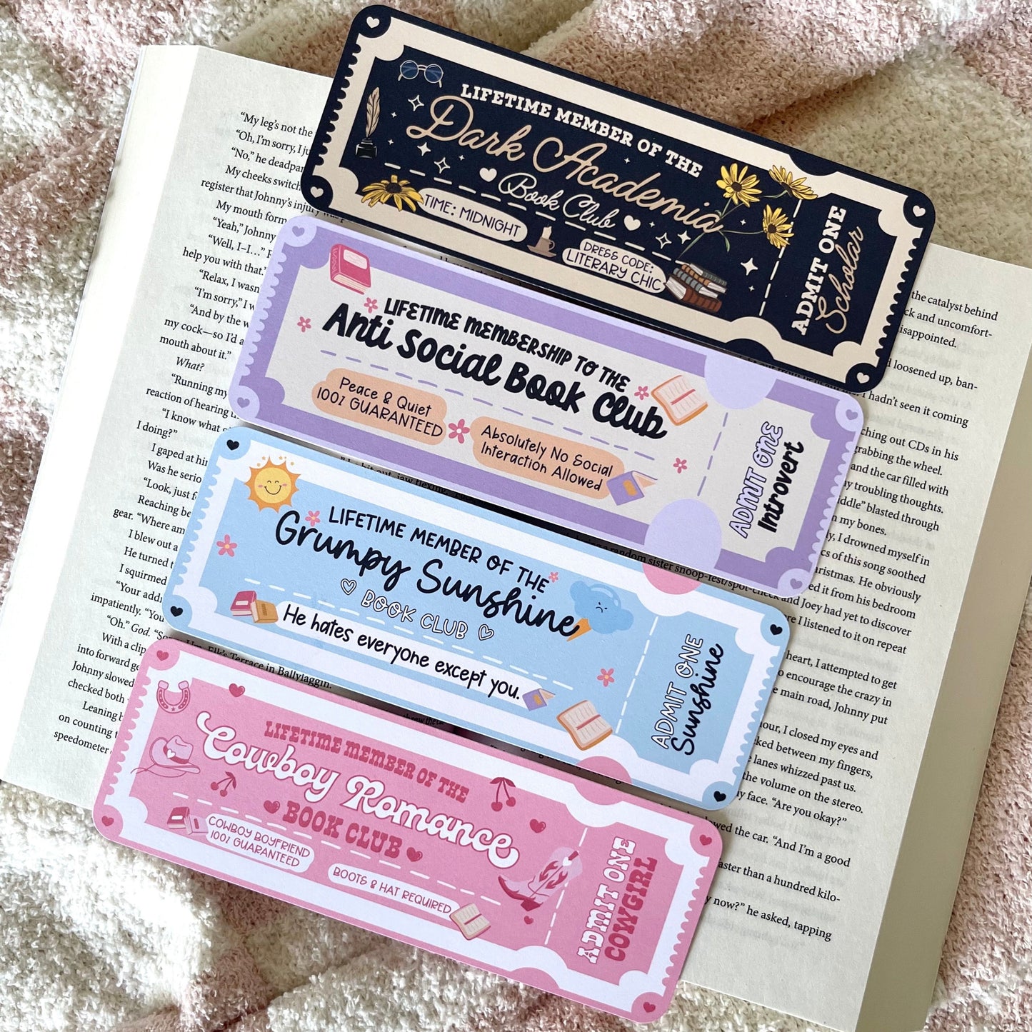 Bookish Tickets Bookmarks