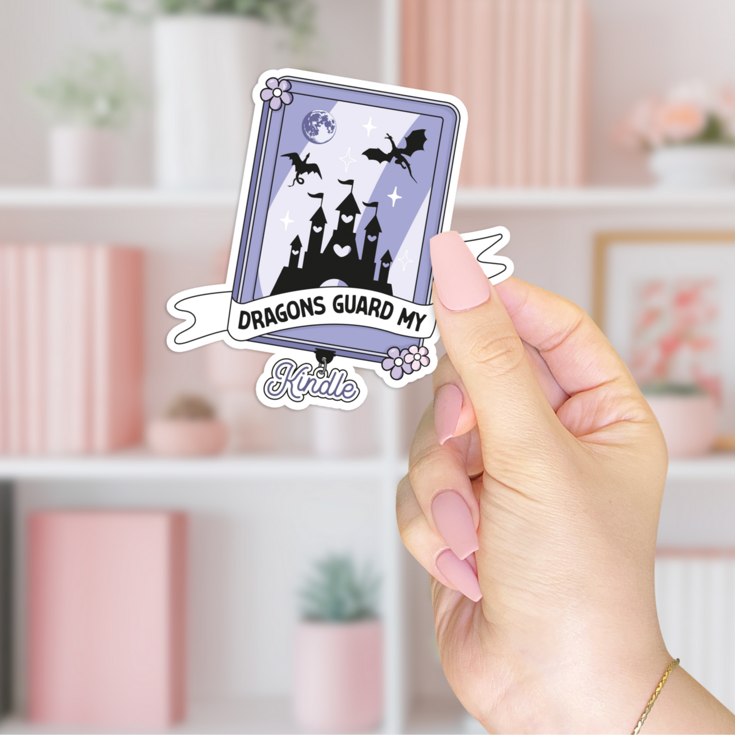 Dragons Guard My Kindle Sticker