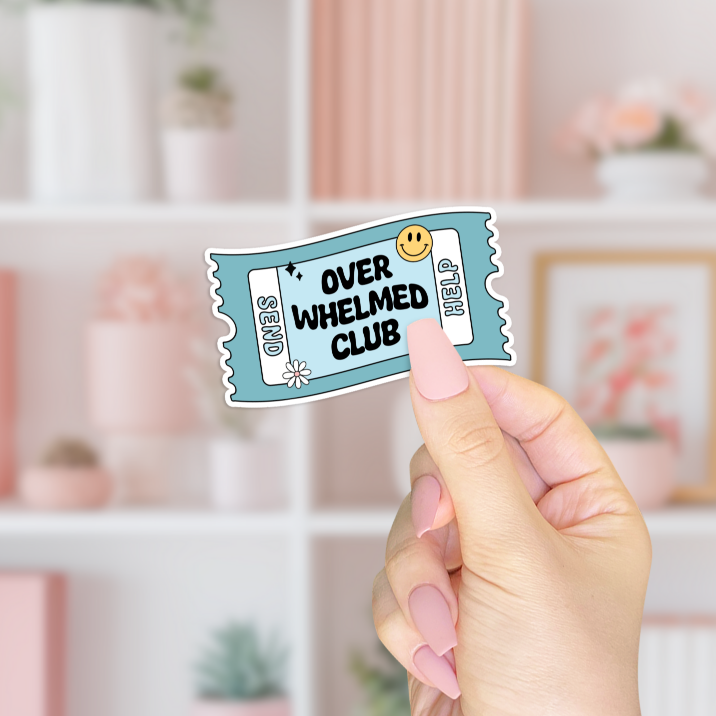 Overwhelmed Club Sticker