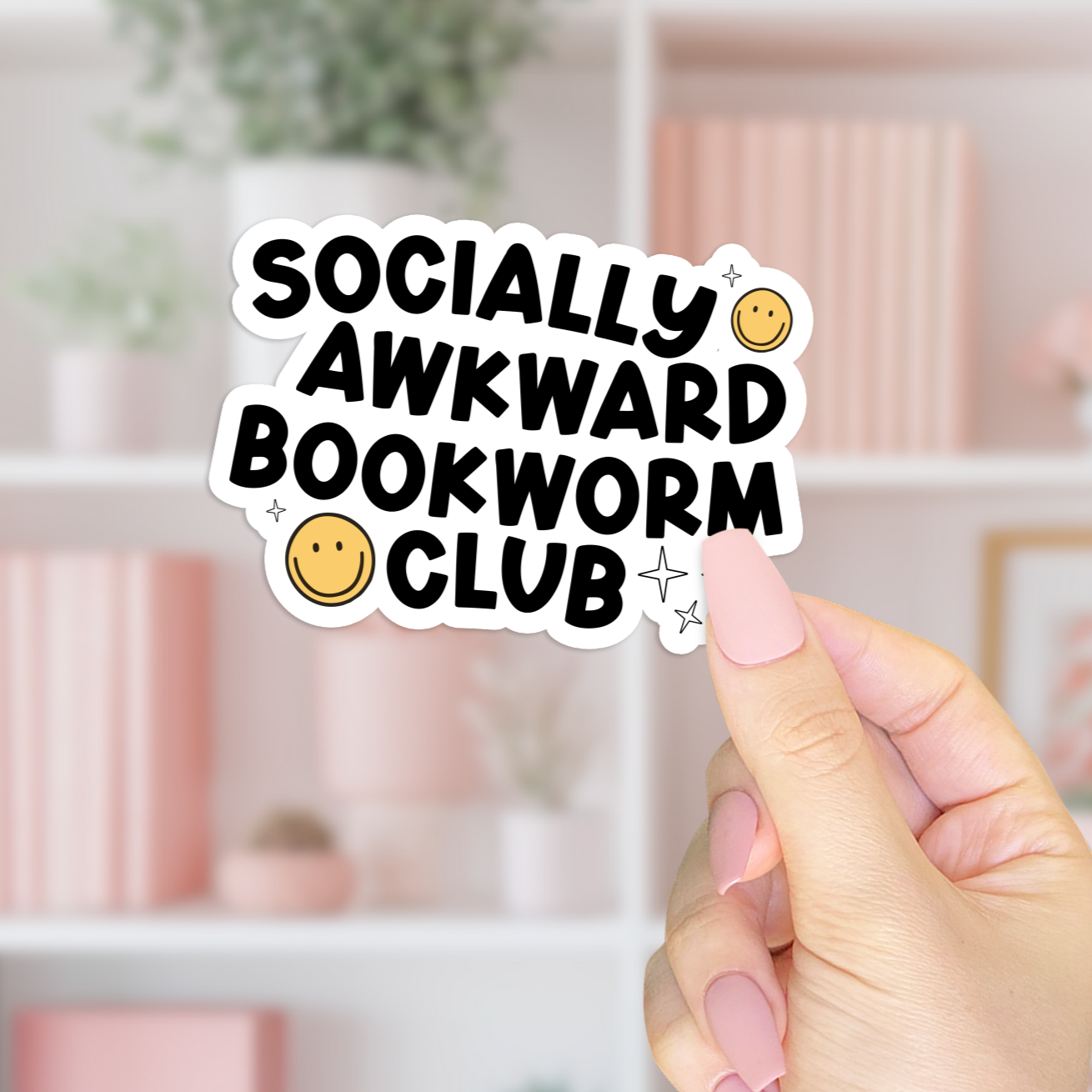 Socially Awkward Bookworm Club Sticker